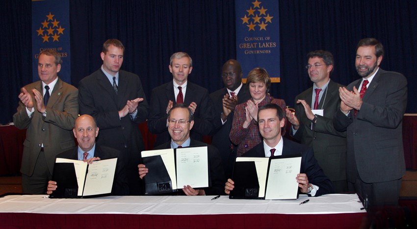 Signing of the Great Lakes-St. Lawrence River Water Resources Agreement